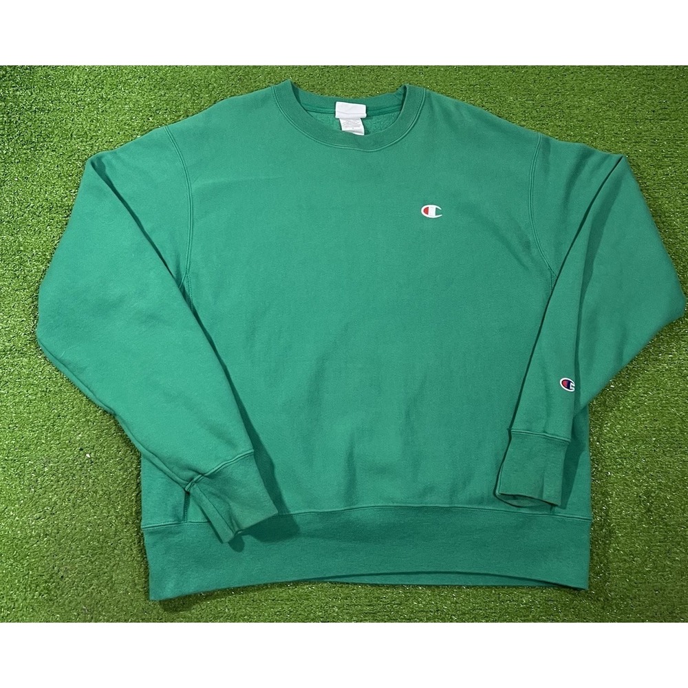 Vintage Champion Reverse Weave Sweatshirt XL Kelly Green Crewneck Heavyweight